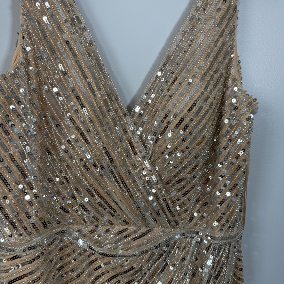 Not for sale  Mac Duggal Sequin Metallic Elegant Gold Sequin Evening Gown - Picture 12 of 16